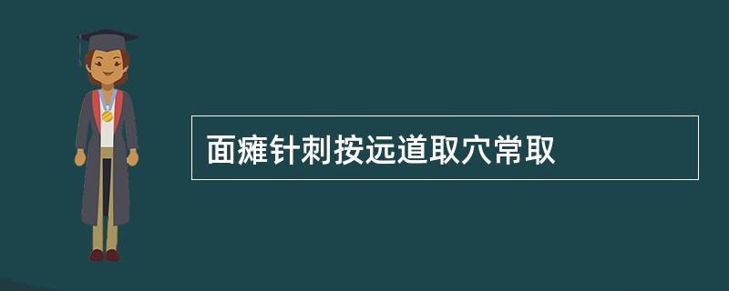 面瘫针刺按远道取穴常取