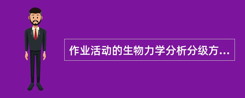 作业活动的生物力学分析分级方法不包括