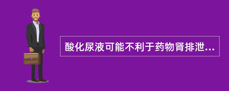 酸化尿液可能不利于药物肾排泄的是