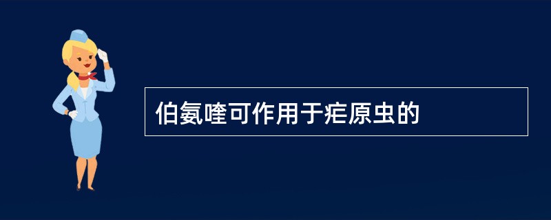 伯氨喹可作用于疟原虫的