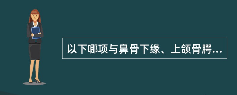 以下哪项与鼻骨下缘、上颌骨腭突游离缘共同围成梨状孔