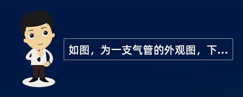 如图，为一支气管的外观图，下列关于右主支气管的叙述，错误的是()<img border="0" style="width: 165px; height: 124px