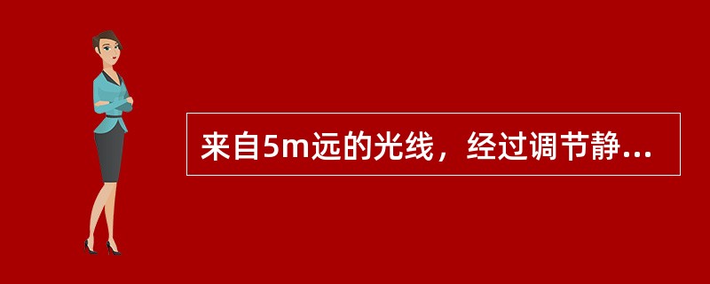 来自5m远的光线，经过调节静止的眼的屈光系统后，焦点落在视网膜之前，应称之为()