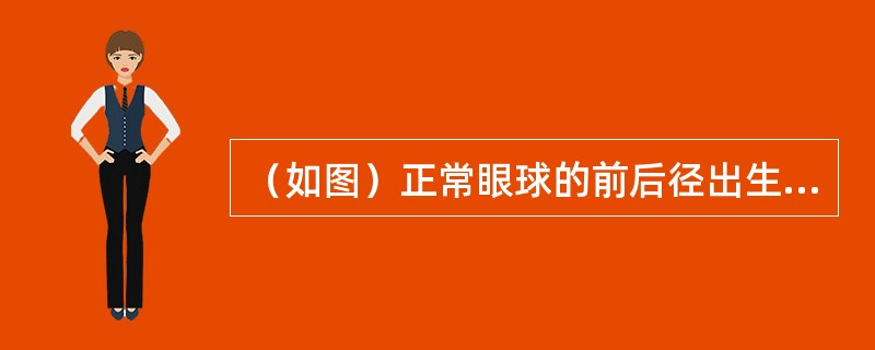 （如图）正常眼球的前后径出生时约()<img border="0" style="width: 204px; height: 204px;" src=&q