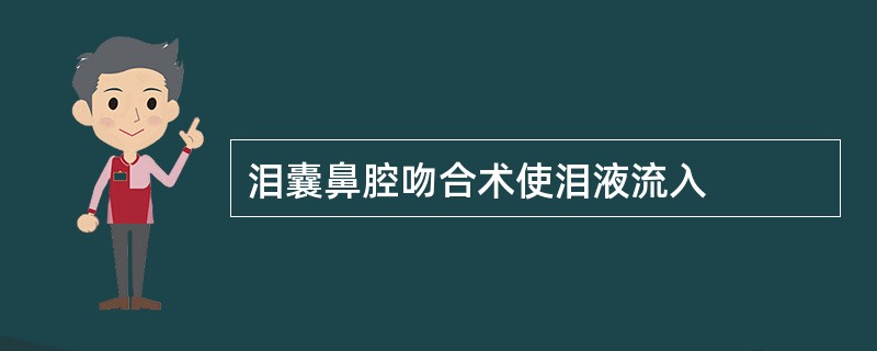 泪囊鼻腔吻合术使泪液流入