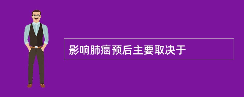 影响肺癌预后主要取决于