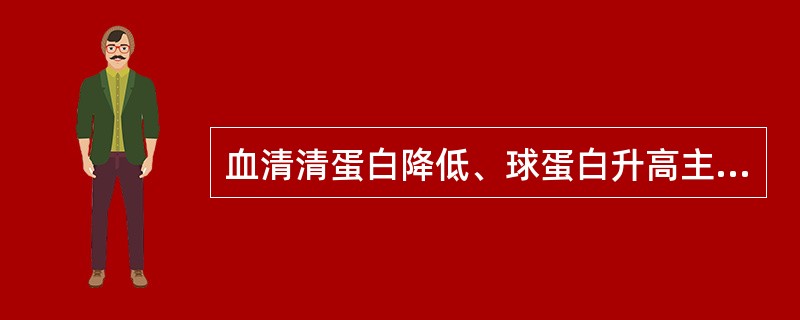 血清清蛋白降低、球蛋白升高主要见于