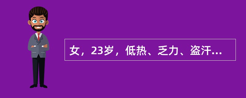 女，23岁，低热、乏力、盗汗伴咳嗽、痰中带血3个月，胸片示右上肺大片状阴影，密度不均，其内可见薄壁空洞，痰抗酸杆菌阳性，拟诊应考虑为