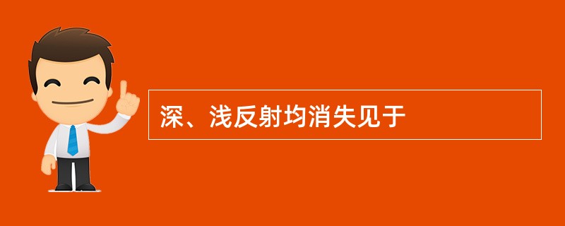 深、浅反射均消失见于