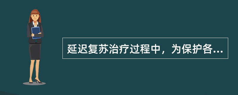 延迟复苏治疗过程中，为保护各脏器功能应采取
