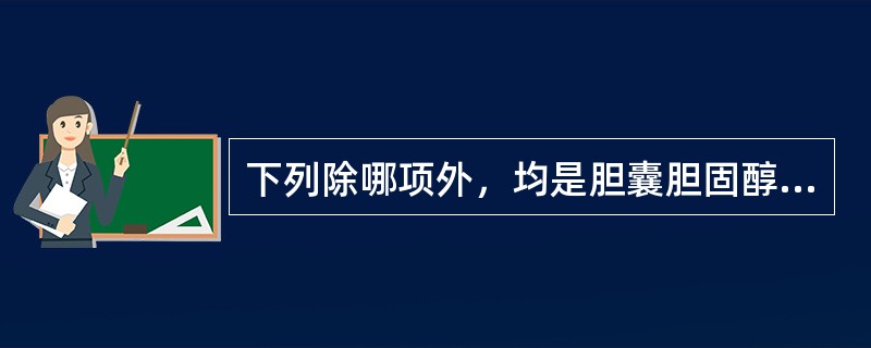 下列除哪项外，均是胆囊胆固醇沉着症的超声表现