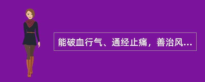 能破血行气、通经止痛，善治风湿肩臂疼痛的药物是()