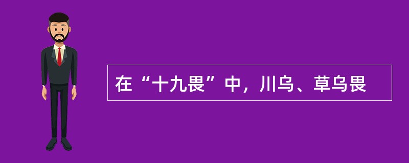 在“十九畏”中，川乌、草乌畏