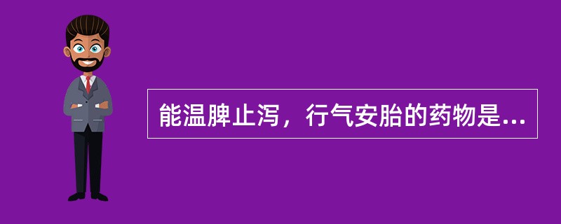 能温脾止泻，行气安胎的药物是（）。