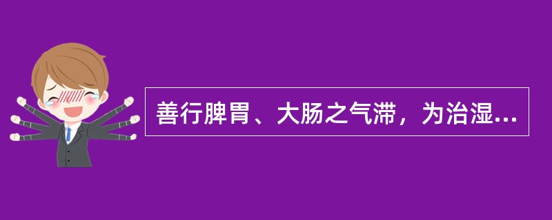 善行脾胃、大肠之气滞，为治湿热泻痢，里急后重之要药为