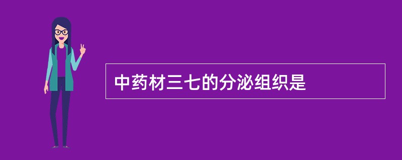 中药材三七的分泌组织是