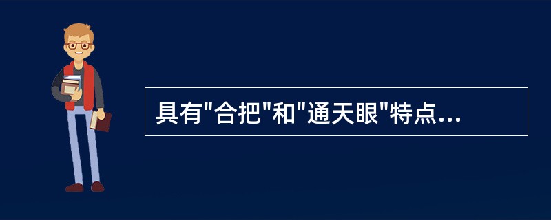 具有"合把"和"通天眼"特点的药材是