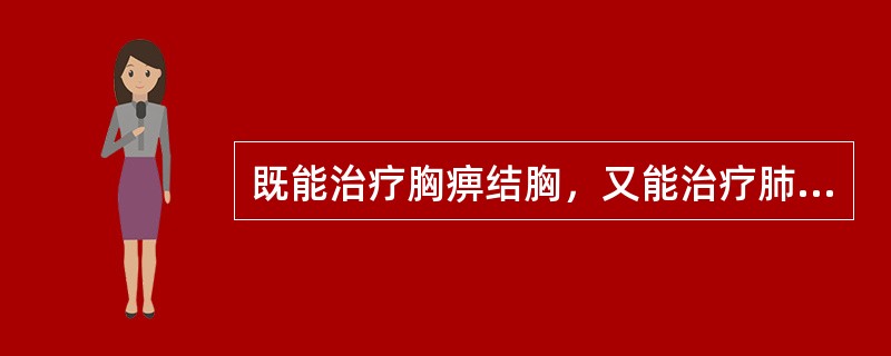 既能治疗胸痹结胸，又能治疗肺热咳嗽的药物是（）。