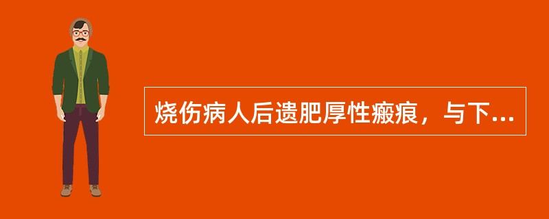 烧伤病人后遗肥厚性瘢痕，与下列哪些因素有关