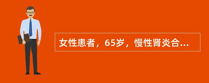 女性患者，65岁，慢性肾炎合并高血压尿毒症，肌酐清除率为20ml/min，同时又有水肿，应选用的药物是
