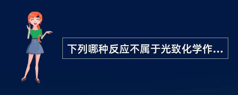 下列哪种反应不属于光致化学作用()