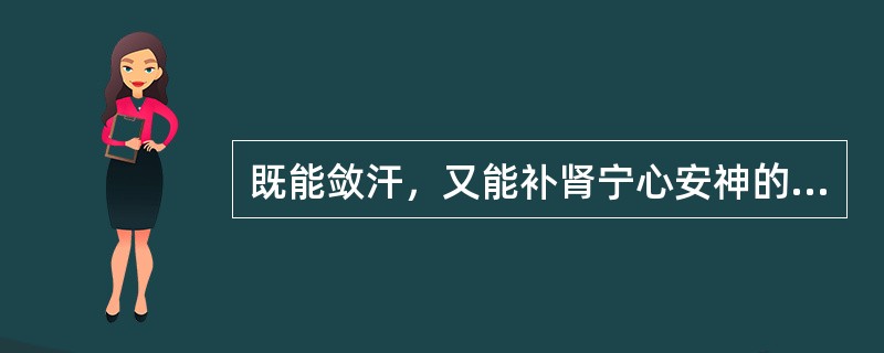 既能敛汗，又能补肾宁心安神的药物