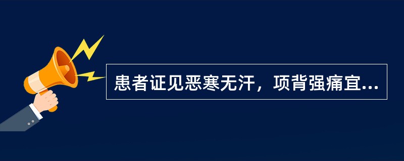 患者证见恶寒无汗，项背强痛宜选用