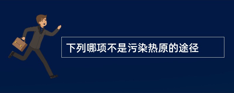 下列哪项不是污染热原的途径