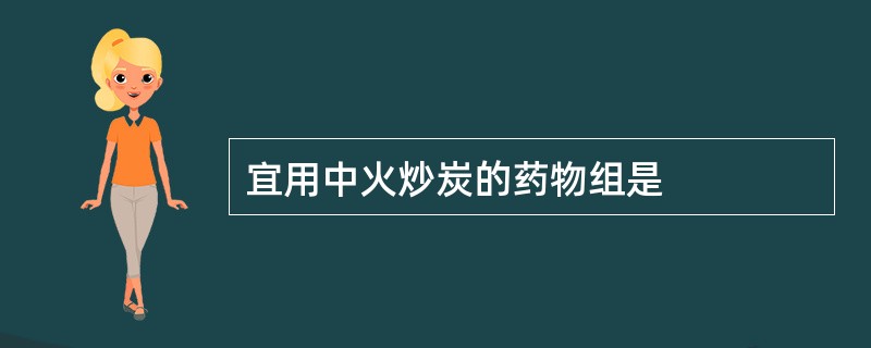 宜用中火炒炭的药物组是