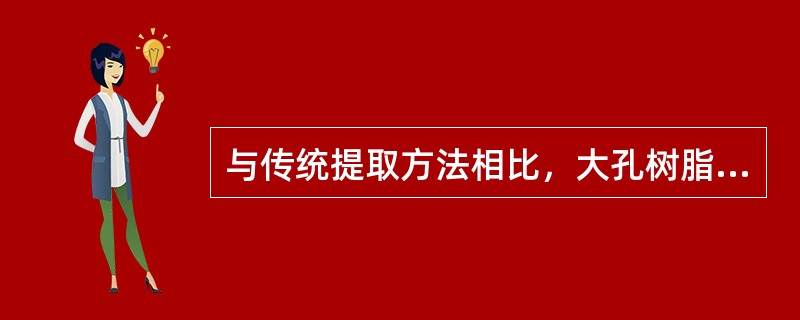 与传统提取方法相比，大孔树脂吸附分离技术具有( )特点