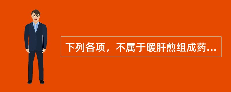 下列各项，不属于暖肝煎组成药物的是