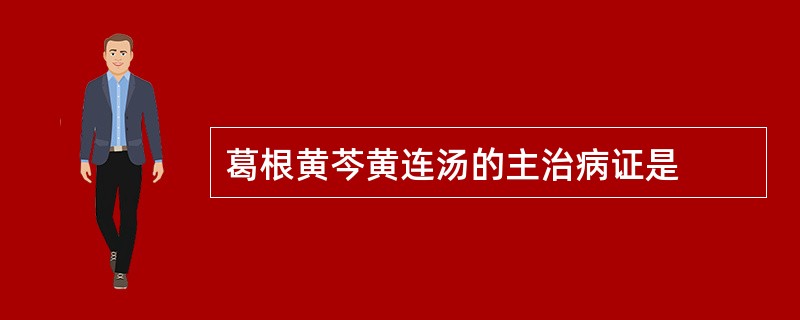 葛根黄芩黄连汤的主治病证是