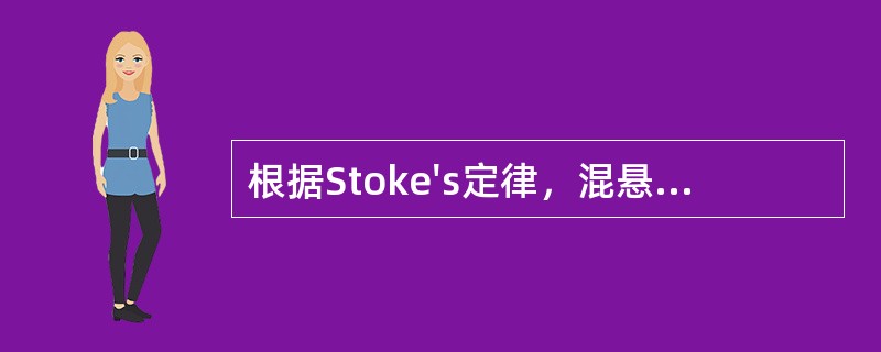 根据Stoke's定律，混悬微粒沉降速度与之成正比的因素是