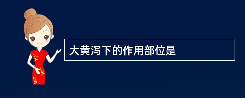 大黄泻下的作用部位是