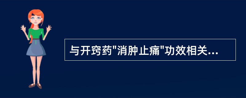 与开窍药"消肿止痛"功效相关的药理作用主要是