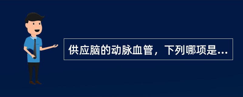 供应脑的动脉血管，下列哪项是错误的（）