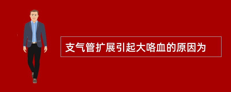 支气管扩展引起大咯血的原因为