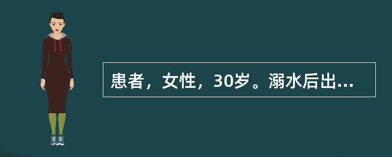 患者，女性，30岁。溺水后出现呼吸困难来院。查体：神志清，急性病容，呼吸急促，呼吸42次／分，心率120次／分，口唇发绀，双肺可闻及广泛干湿性啰音。下列诊断中患者最可能的是