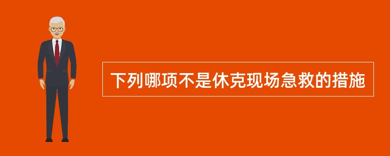 下列哪项不是休克现场急救的措施