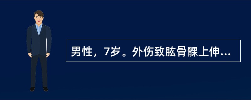 男性，7岁。外伤致肱骨髁上伸直型骨折，经手法复位，石膏外固定5小时后出现手麻木，主动活动障碍，手发凉。此时的治疗应采取