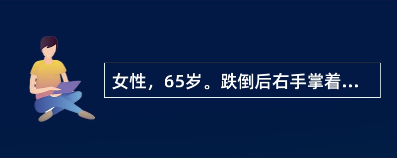 女性，65岁。跌倒后右手掌着地，腕部疼痛、肿胀、压痛，无反常活动。但餐叉状畸形明显。该患者最可能的诊断是