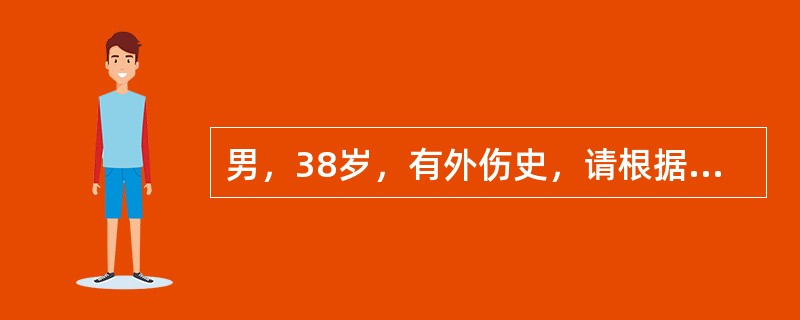 男，38岁，有外伤史，请根据所示图像，选择最可能诊断()<img border="0" style="width: 201px; height: 143px;&qu