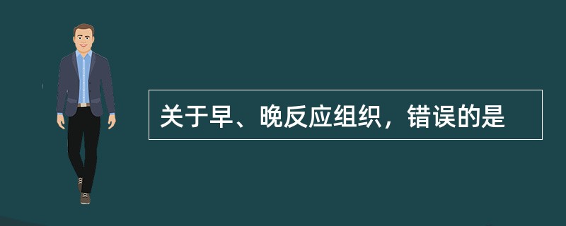 关于早、晚反应组织，错误的是