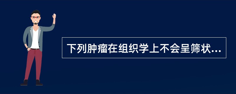 下列肿瘤在组织学上不会呈筛状排列的是