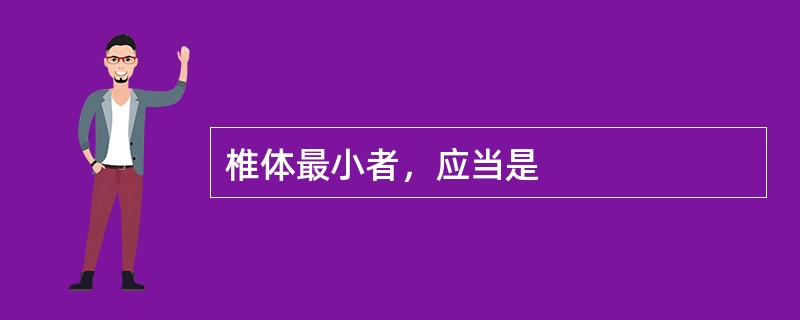 椎体最小者，应当是