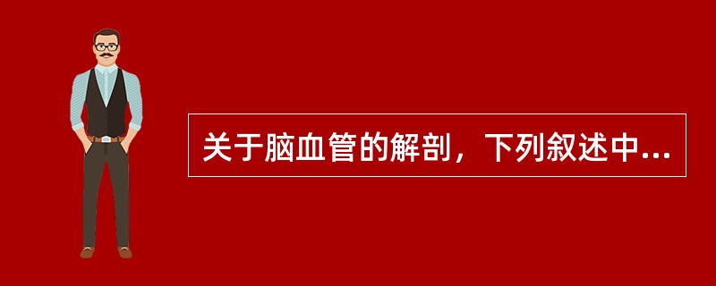 关于脑血管的解剖，下列叙述中正确、完整的是