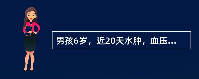 男孩6岁，近20天水肿，血压105/75mmHg，尿蛋白+++，RBC 1～2/HP。血白蛋白28g/L。首选治疗 ( )