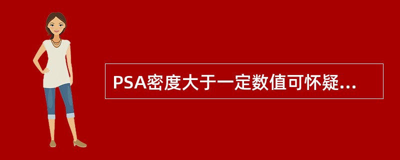 PSA密度大于一定数值可怀疑前列腺癌，这个数值是（）