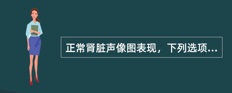 正常肾脏声像图表现，下列选项不正确的是（）