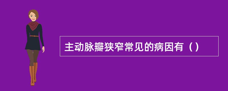 主动脉瓣狭窄常见的病因有（）